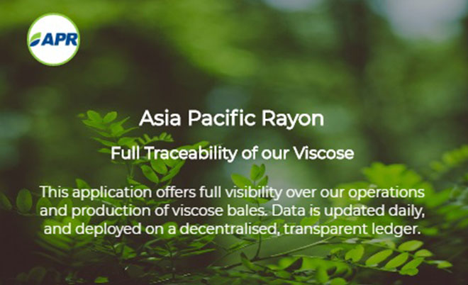 Asia Pacific Rayon (APR) Launches ‘Follow Our Fibre’ Blockchain Solution