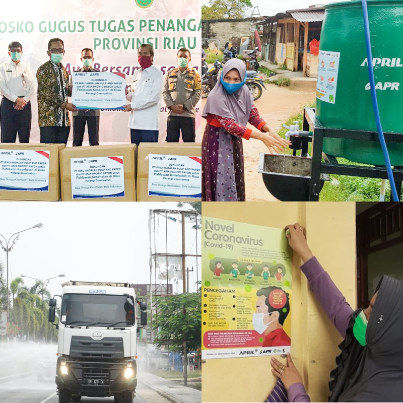 asia pacific rayon giving medical kits to healthcare workers in Riau