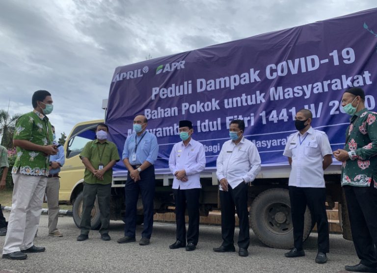 APR Mendistribusikan Sembako kepada Masyarakat di Pangkalan Kerinci